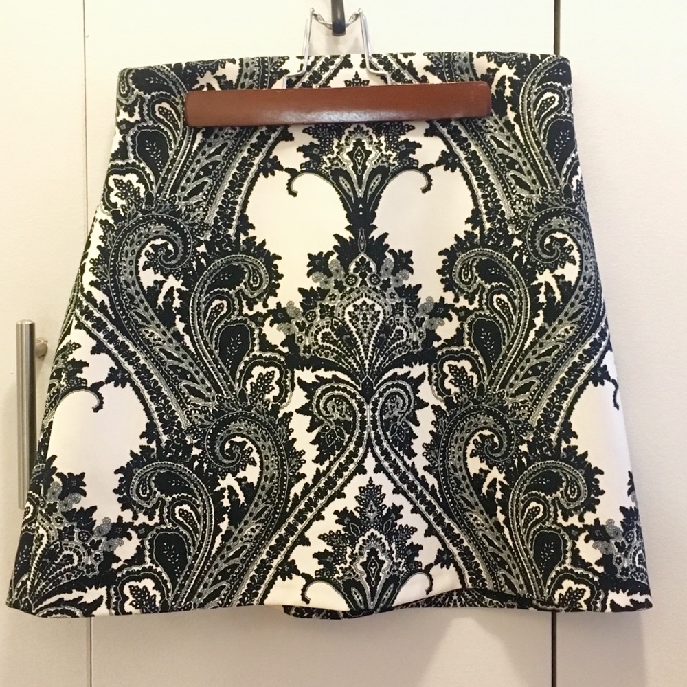 Zara Paisley Print Mini Skirt